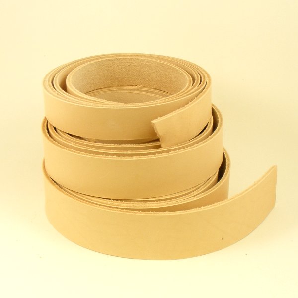 Undyed Veg Tan Tooling Leather Strips